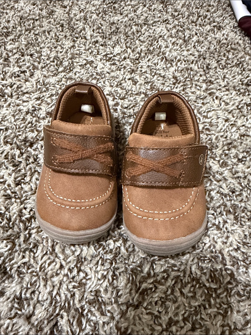 Stride Rite Toddler Tan Suede Hook-and-Loop Casual Shoes